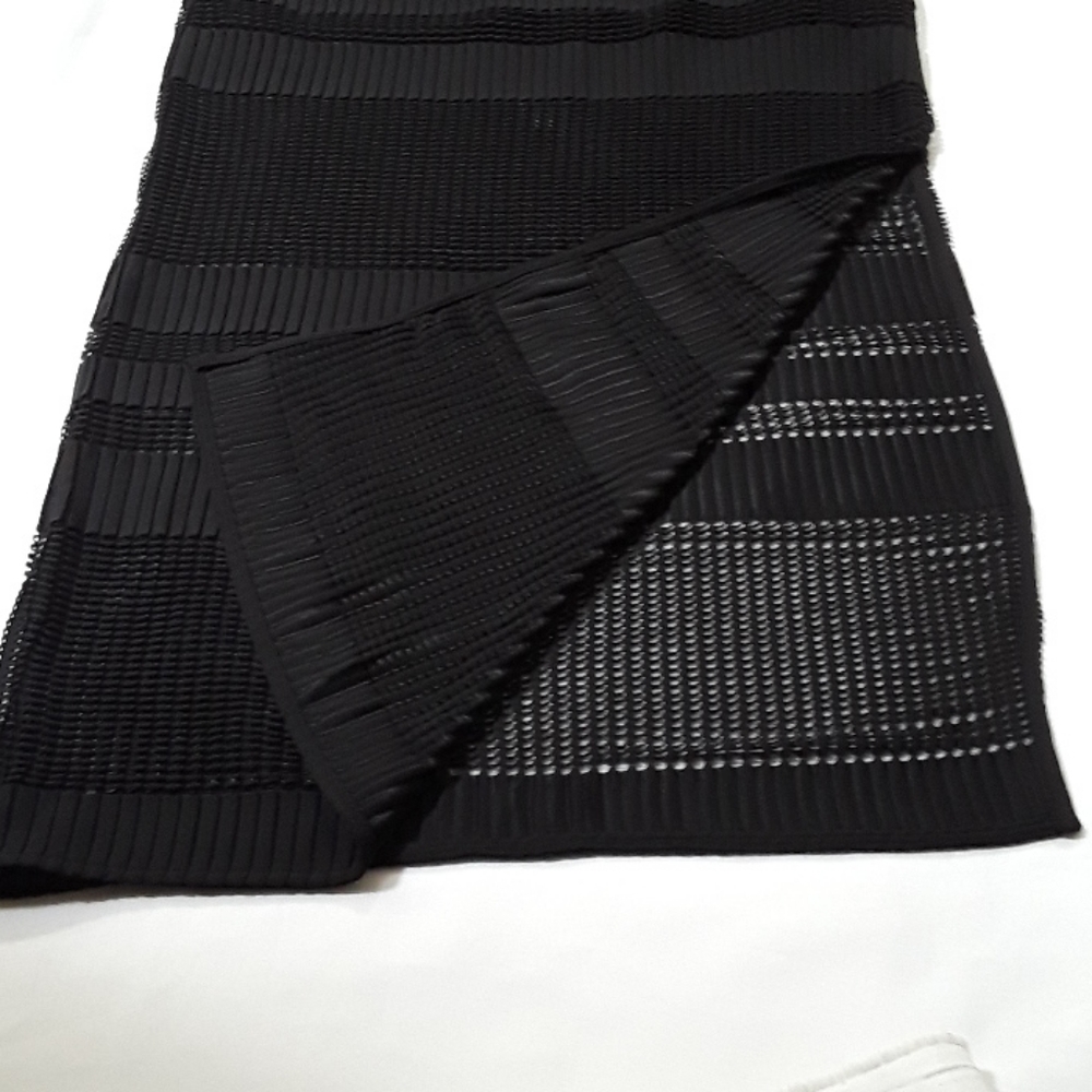 Zara Basic Collection Pleated Mesh Maxi Skirt - image 8